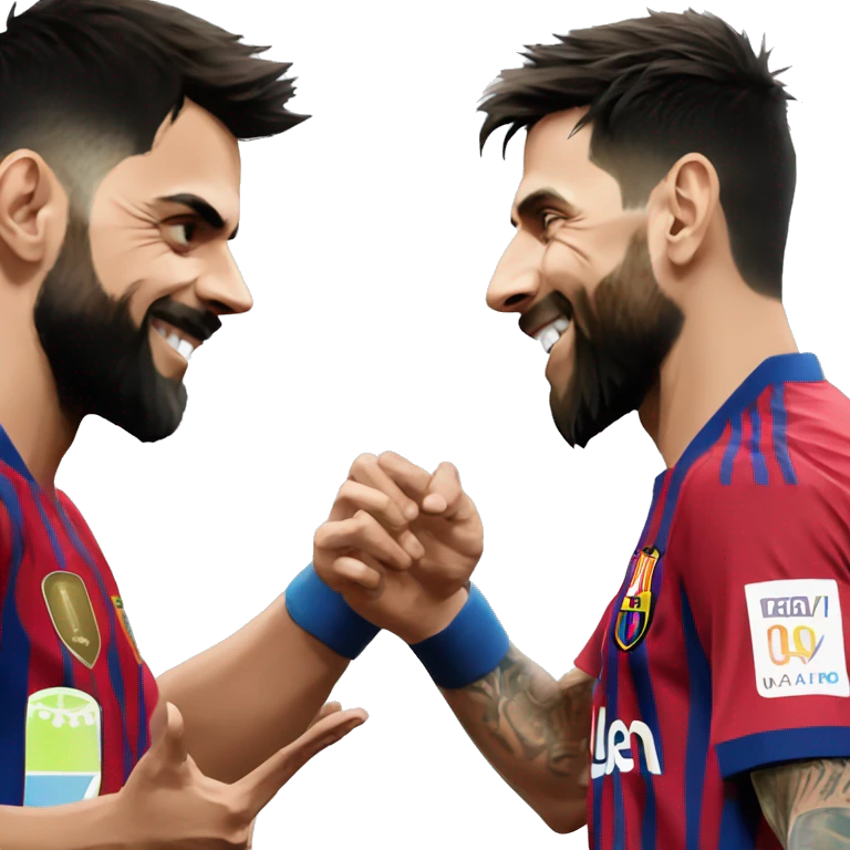 Virat kohli meet Messi ￼ emoji