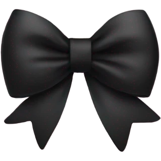 a pretty black bow emoji