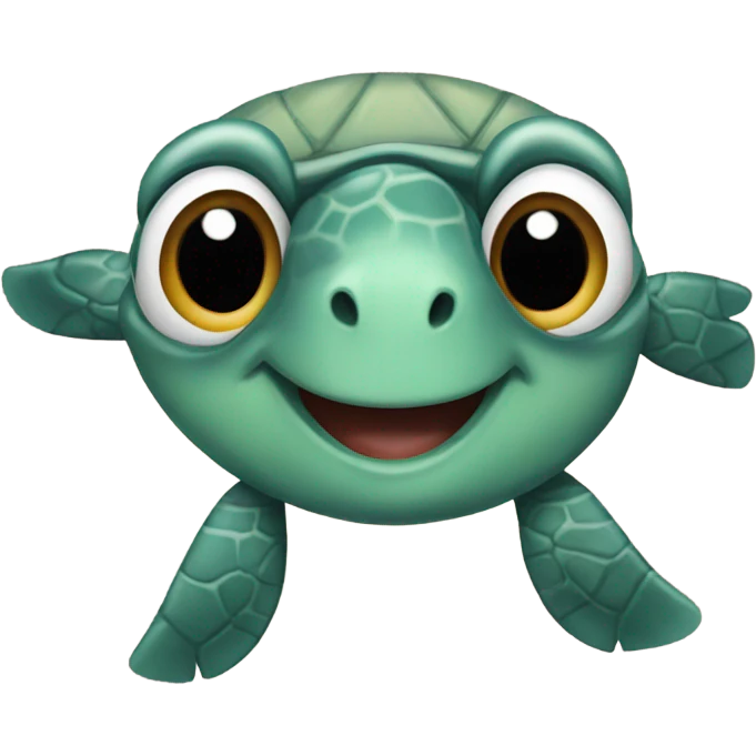 Sea turtle with heart eyes emoji