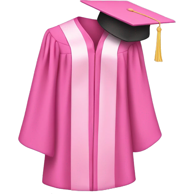 Pink graduation gown emoji