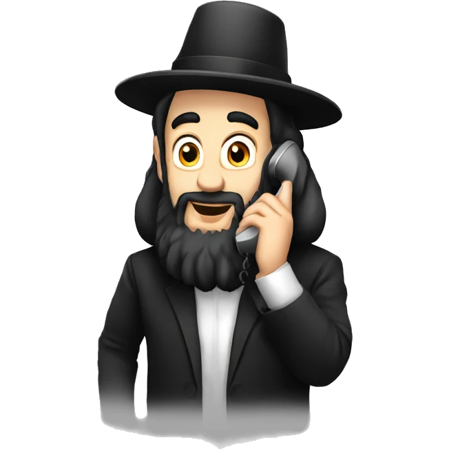 Hasidic Jewish guy on the phone saying Call me after yom tov emoji