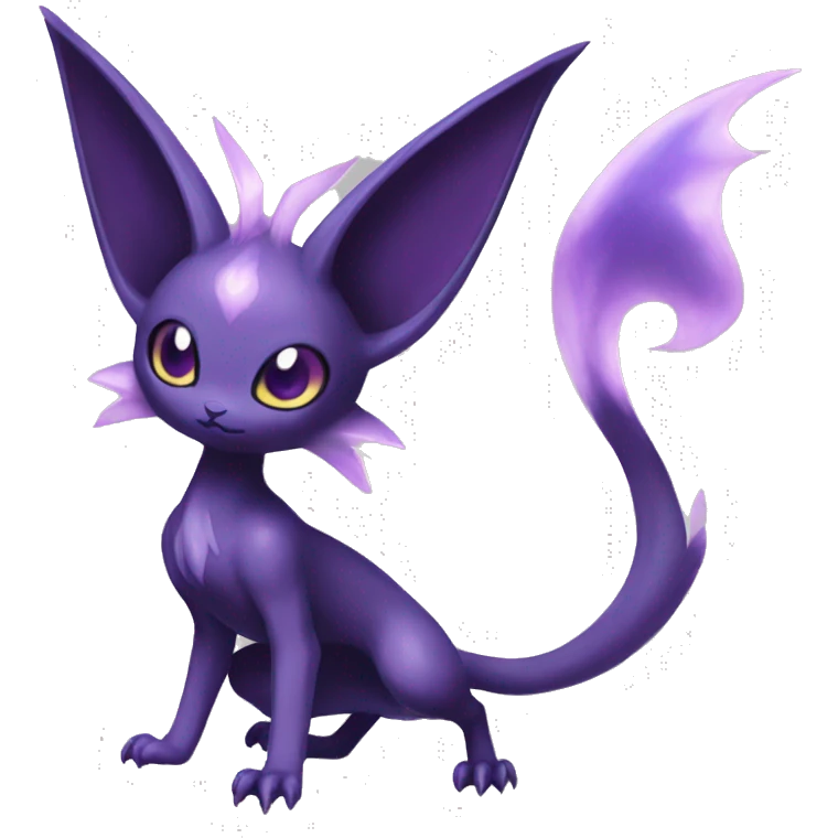 Shiny Dark Noibat-Delcatty-Espeon-fusion-hybrid full body emoji