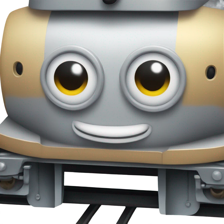 A electric locomotive (With little Kirby shiny eyes) emoji
