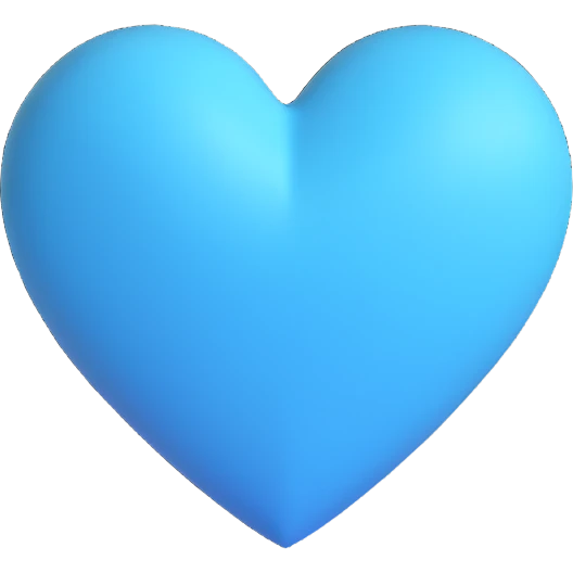 light blue heart emoji