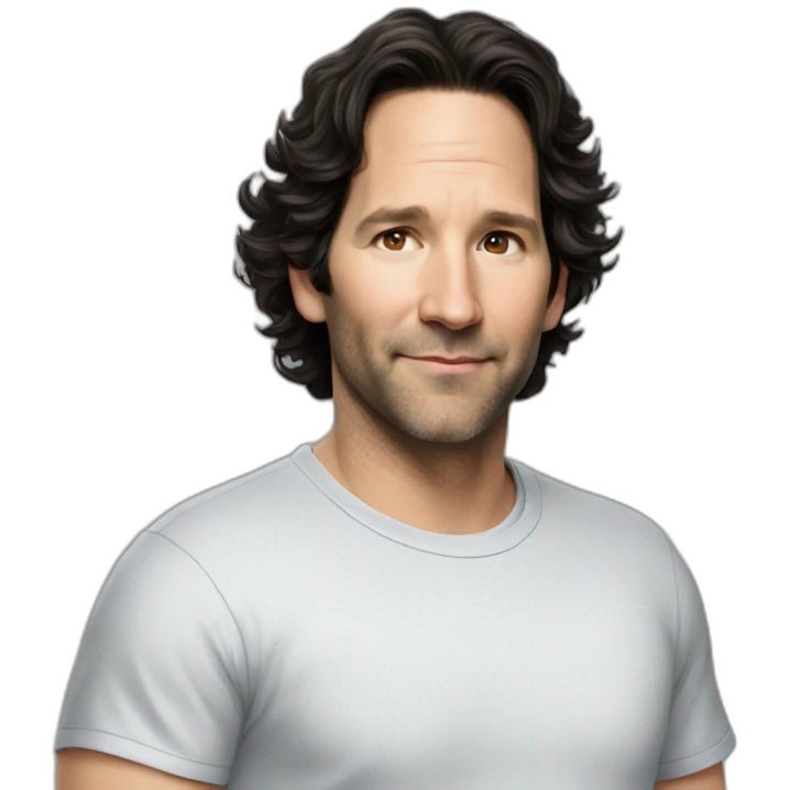 Paul Rudd wearing t-shirt emoji