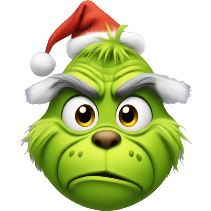 grinch with christmas hat  emoji