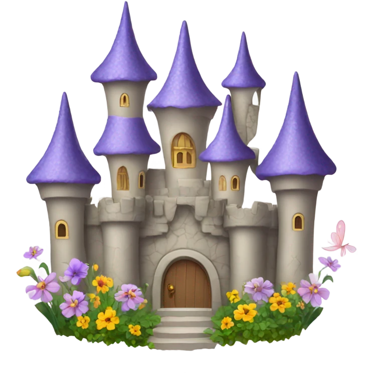 Fairy castle flowers emoji