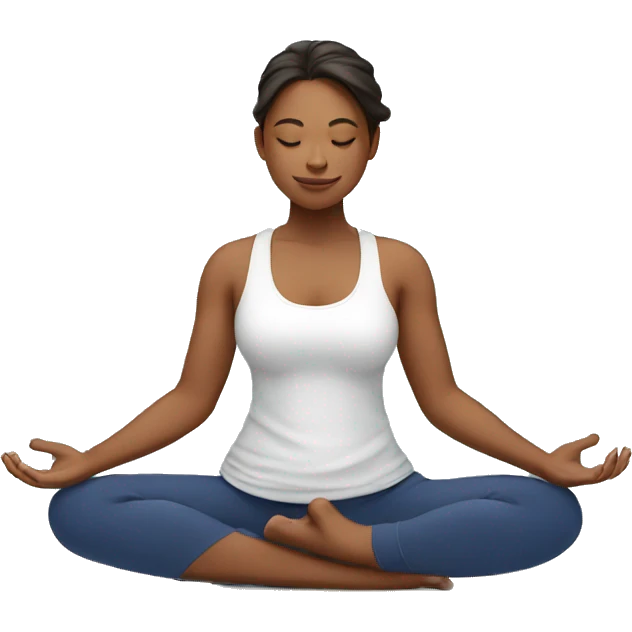 Student doing yoga emoji