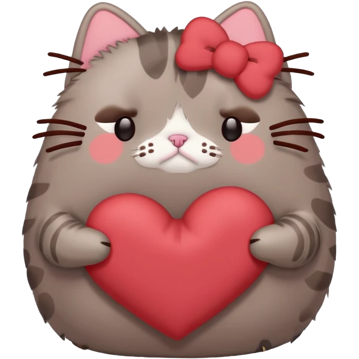 sad pusheen red emoji