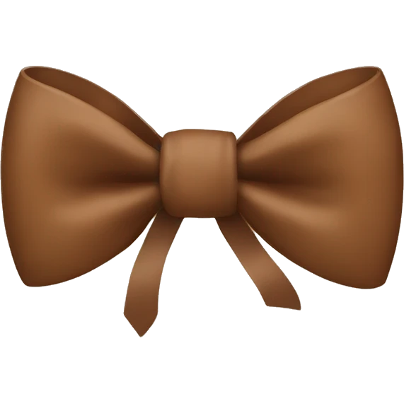 brown bow emoji