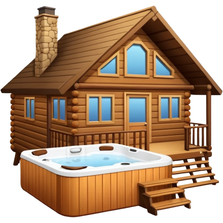 Luxury cabin with jacuzzi emoji