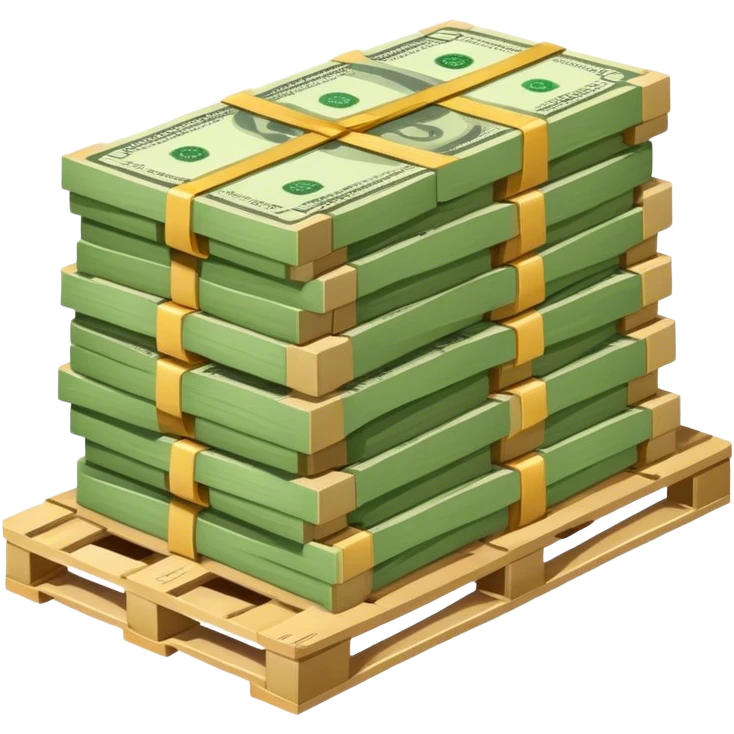 pallet full of money perfectly stacked emoji