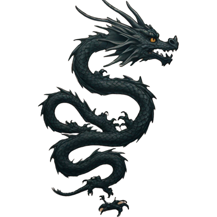 Dragon tattoo on a back emoji