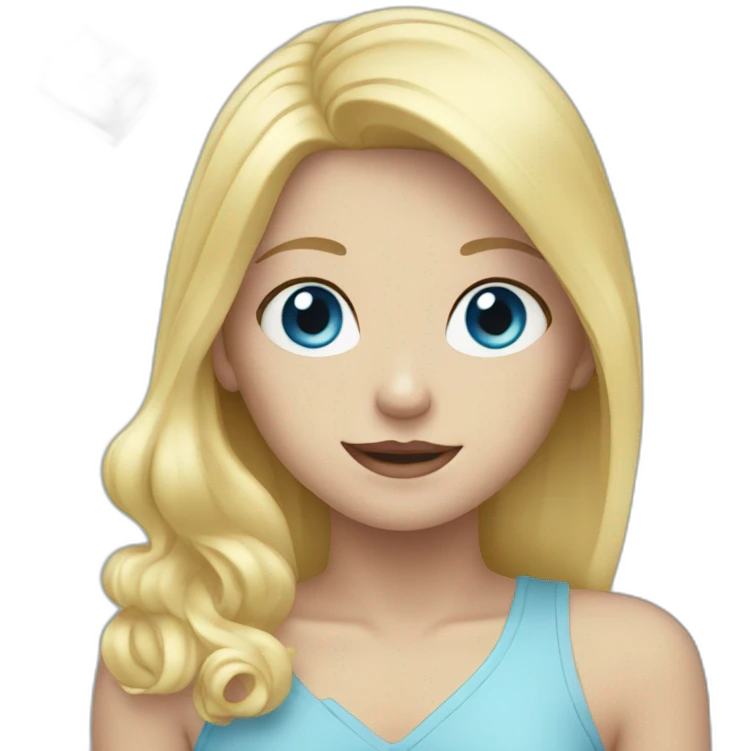 blond blue-eyes eat chocolate emoji