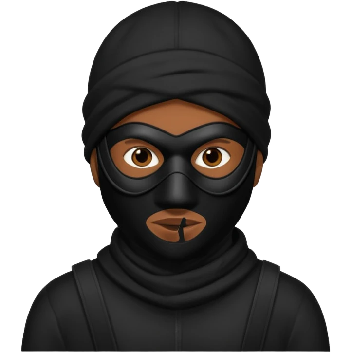 black man thief emoji