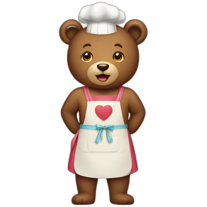Bear with apron  emoji