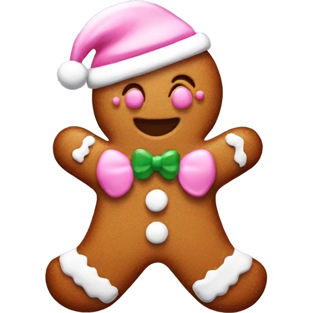 Christmas pink gingerbread  emoji