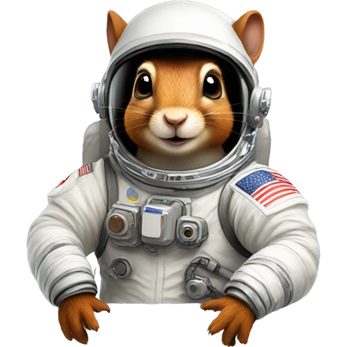 Astronaut squirrel emoji