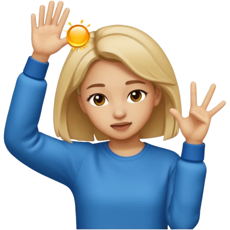 Girl dabbing emoji