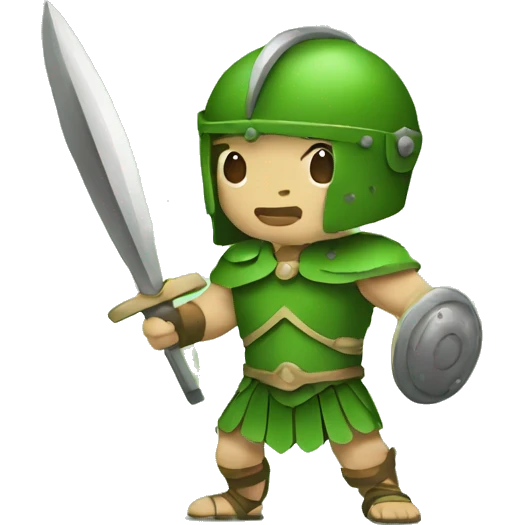 Gladiator, green emoji