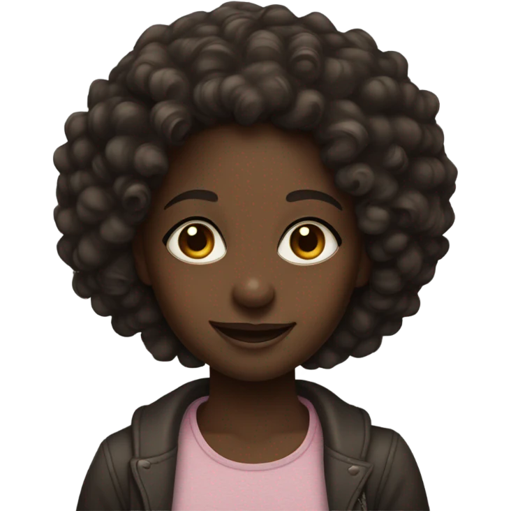 portrait of a dark-skinned girl emoji