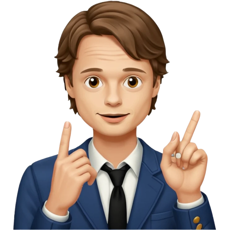 matthew grey gubler doing the finger tap emoji