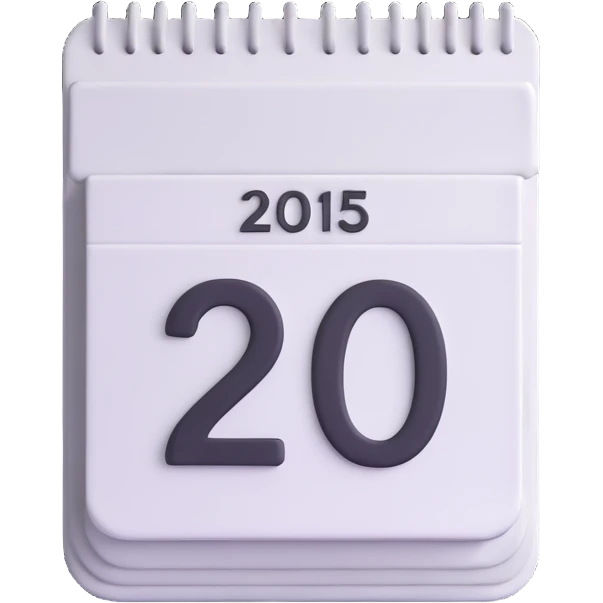 white calendar with just the number 2025 emoji