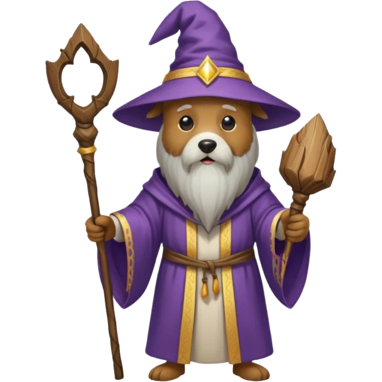 Dog wizard emoji