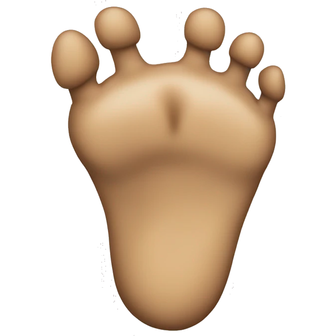 a foot with a toe sticking up emoji