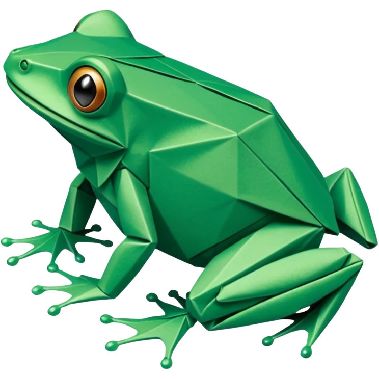 green origami frog  emoji