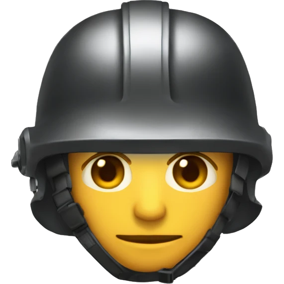 cabeza de caballero con casco negro emoji