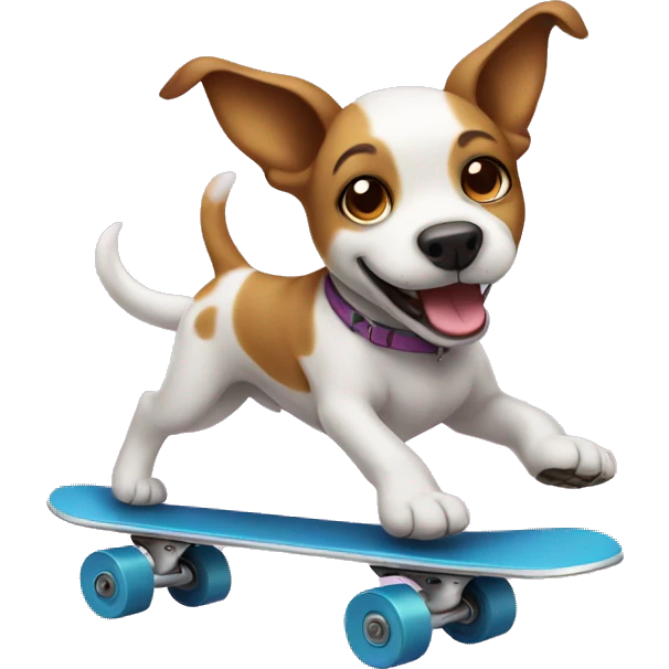 Dog skating emoji