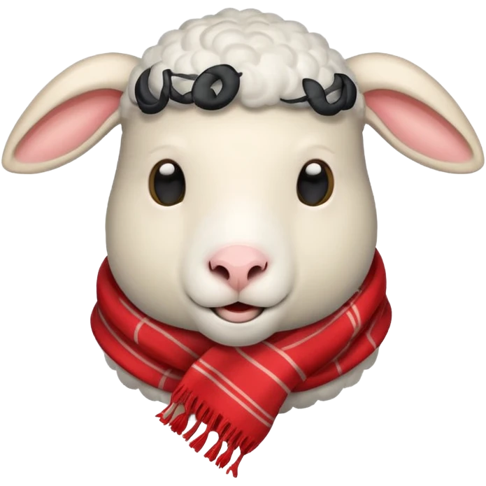 sheep with scarf emoji