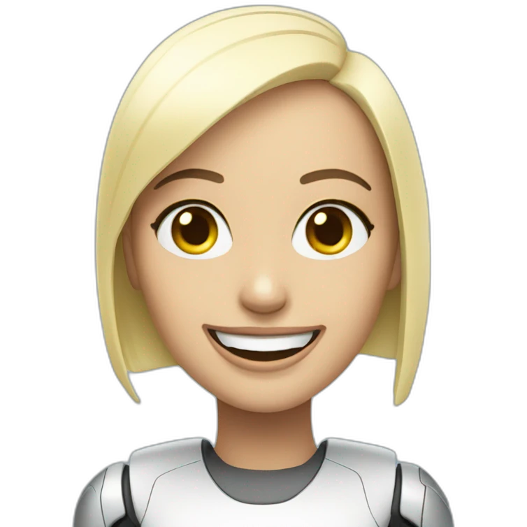 Sophia the robot smiling emoji