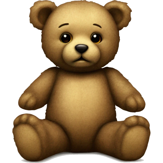 coquette aesthetic, old looking worn teddy bear emoji