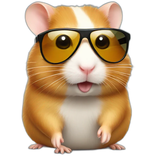 hamster wearing sunglasses emoji