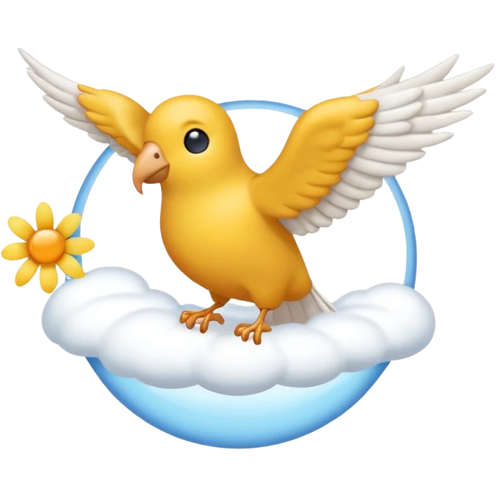 Quiero un emoji de la paz con una paloma blanca y un círculo emoji