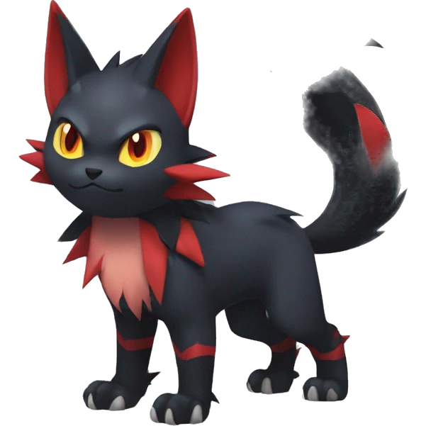  Kawaii Edgy Cool Beautiful Nargacuga-Torracat-Litten-Zorua-Zoroark full body emoji