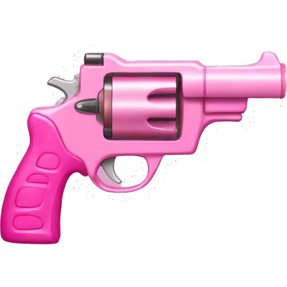 Pink gun with pink bow on emoji