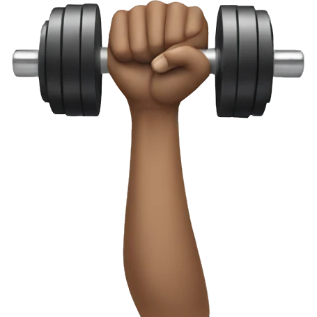 one white hand with dumbbells emoji