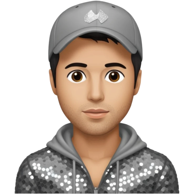 Enrique Iglesias with gray sequin outfit emoji