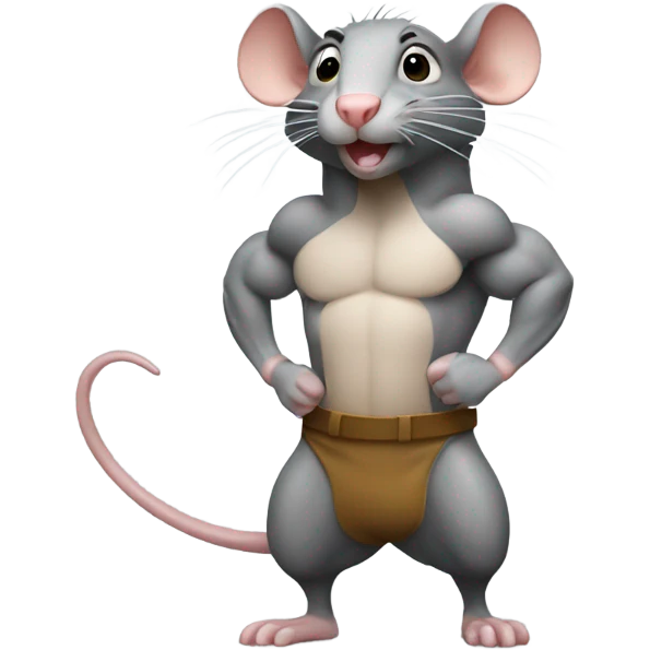Rat flexing emoji