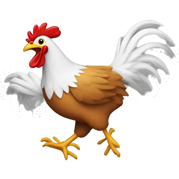 Chasing chicken emoji