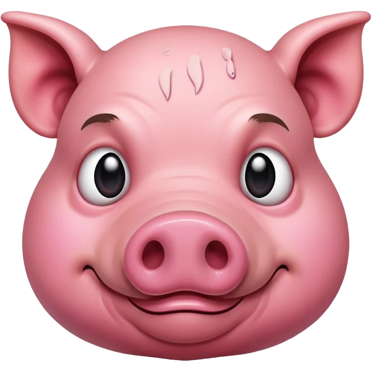 Ugly dirty pig emoji