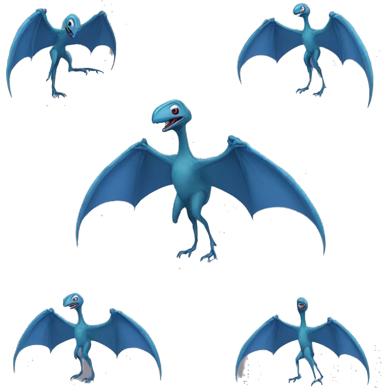 Pterodactyl in a Spider-Man suit emoji