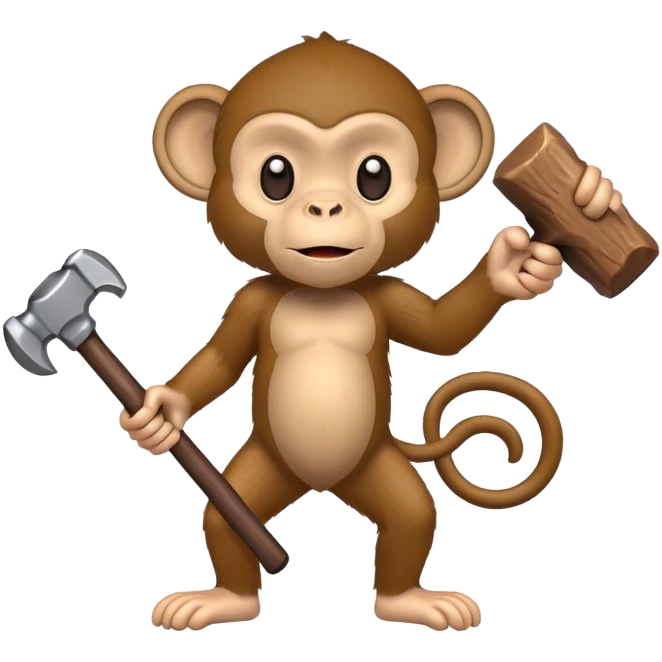 monkey with a hammer emoji