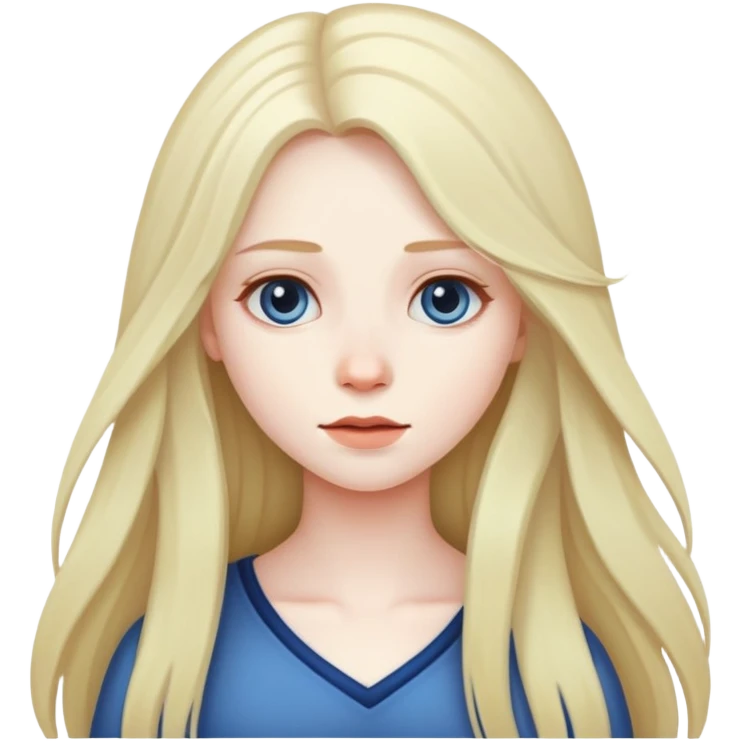 Girl with long hair emoji emoji