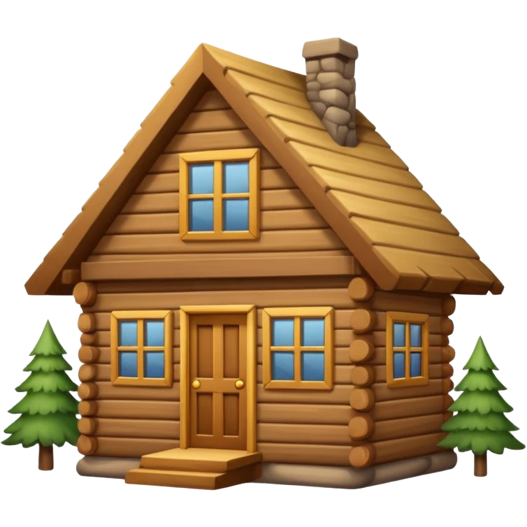 wood cabin emoji