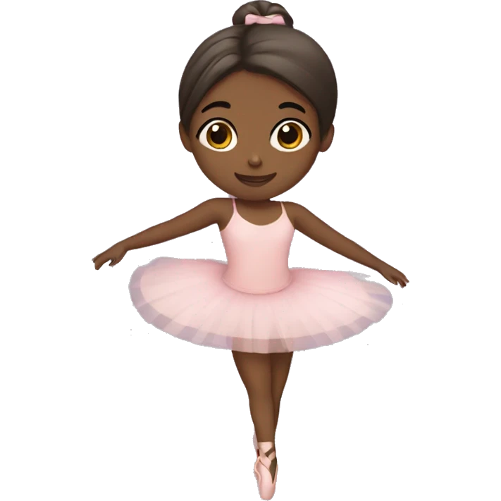 Brown skin girl doing ballet  emoji
