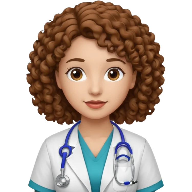 curly nurse emoji
